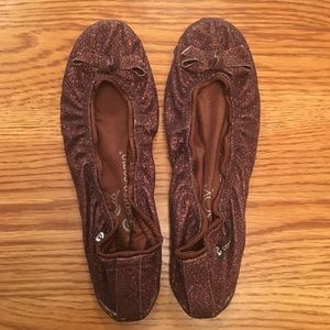 Preloved Ballasox Brown Glitter Ballet Flats Sz 8